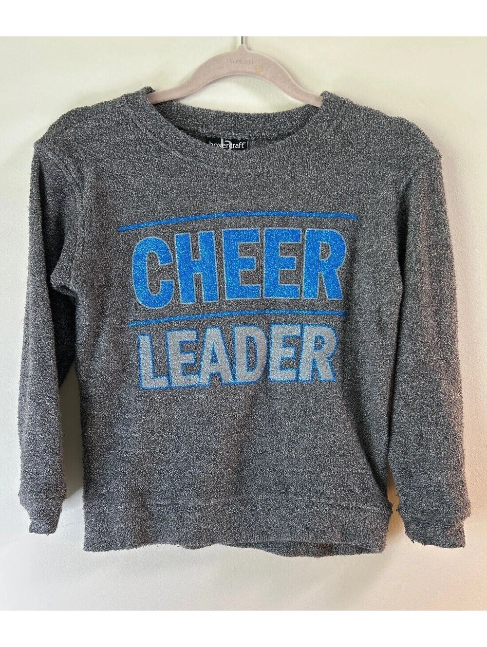 Boxercraft Cheer Leader Youth Small Gray Terry Crewneck Sweatshirt YS